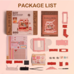 ⁦Rolife Strawberry Milk Box DIY Miniature House DS034 مجسم متجر حليب الفراولة المصغّر ثلاثي الأبعاد – DIY للكبار⁩ - الصورة ⁦3⁩