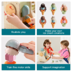 ⁦Topbright Ice Cream Boutique Pretend Play Set متجر الآيس كريم الخشبي للأطفال – لعبة مطبخ مونتيسوري⁩ - الصورة ⁦3⁩