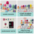 ⁦Topbright Learning Box Ice Cream Shop Toy صندوق متجر الآيس كريم التعليمي للأطفال – لعبة الحساب واللعب التخيلي⁩ - الصورة ⁦2⁩