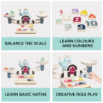 ⁦Topbright Yummy Bear Balance Scale – Math Learning Toy ميزان الدب لتعلم الحساب – لعبة تعليم الأرقام للأطفال⁩ - الصورة ⁦3⁩