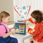 ⁦Topbright Musical Activity Cube – 6-in-1 Montessori Learning Toy مكعب الأنشطة الموسيقية للأطفال 6 في 1 – لعبة مونتيسوري تعليمية⁩ - الصورة ⁦2⁩