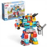 Transforming Robot Building Blocks Set – 172PCS DIY Super Machine روبوت التحوّل العملاق – لعبة تركيب ميكانيكية مع مفك (172 قطعة)