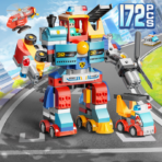 ⁦Transforming Robot Building Blocks Set – 172PCS DIY Super Machine روبوت التحوّل العملاق – لعبة تركيب ميكانيكية مع مفك (172 قطعة)⁩ - الصورة ⁦3⁩