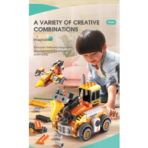 ⁦Urban Engineering Construction Truck Building Blocks – 6 in 1 Set شاحنة الهندسة متعددة الوظائف – لعبة تركيب 6 في 1 مع مفك⁩ - الصورة ⁦4⁩