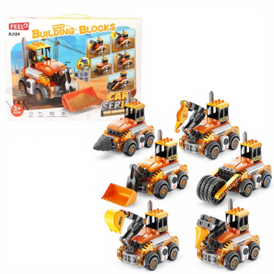 Urban Engineering Construction Truck Building Blocks – 6 in 1 Set شاحنة الهندسة متعددة الوظائف – لعبة تركيب 6 في 1 مع مفك Urban Engineering Construction Truck Building Blocks – 6 in 1 Set شاحنة الهندسة متعددة الوظائف – لعبة تركيب 6 في 1 مع مفك - الصورة 1