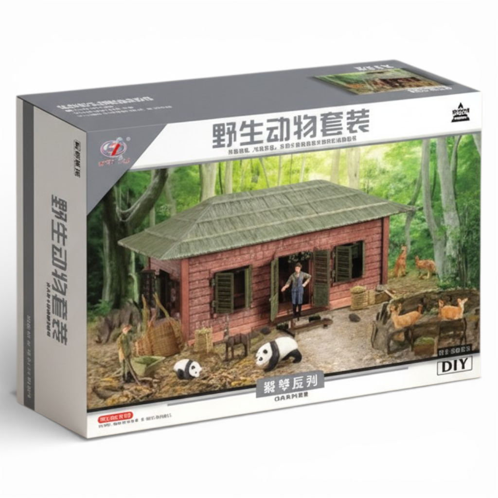 Wild Animal House Playset with Fence & Animals – Safari Animal Set (A _ B _ C _ D) بيت الحيوانات البرية مع حظيرة – مجموعة حيوانات الغابة للأطفال (1) Wild Animal House Playset with Fence & Animals – Safari Animal Set (A / B / C / D) بيت الحيوانات البرية مع حظيرة – مجموعة حيوانات الغابة للأطفال - الصورة 1
