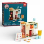 Wooden Juice Dispenser Pretend Play Set for Kids موزع العصير الخشبي للأطفال – لعبة تحضير العصير التفاعلية