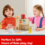 ⁦Wooden Juice Dispenser Pretend Play Set for Kids موزع العصير الخشبي للأطفال – لعبة تحضير العصير التفاعلية⁩ - الصورة ⁦3⁩