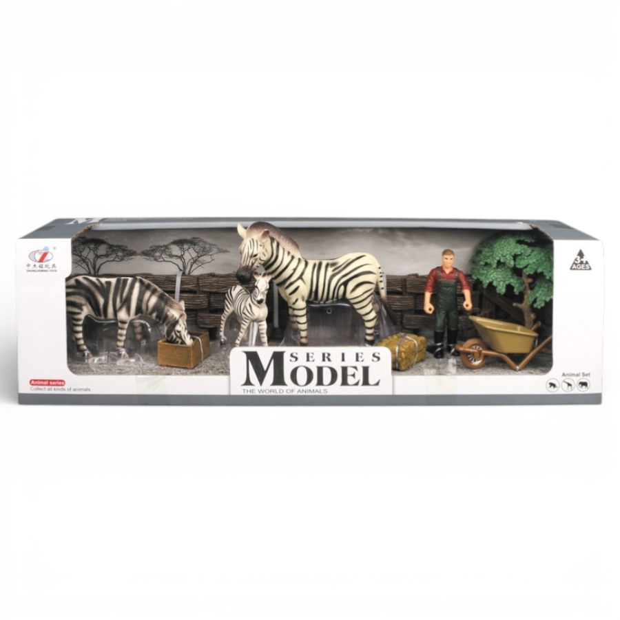 Zebra Family Set – Safari Animal Figures مجموعة الحمار الوحشي – مجسمات حيوانات السفاري للأطفال Zebra Family Set – Safari Animal Figures مجموعة الحمار الوحشي – مجسمات حيوانات السفاري للأطفال - الصورة 1