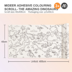 ⁦mideer Adhesive Colouring Scroll – The Amazing Dinosaurs 4m MD3303 لوحة تلوين لاصقة للأطفال 4 متر – عالم الديناصورات⁩ - الصورة ⁦3⁩