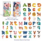 ⁦mideer Uppercase & Lowercase Magnetic Letters Set CT1315-2064 مجموعة الحروف المغناطيسية التعليمية للأطفال⁩ - الصورة ⁦2⁩