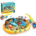 Kids Mini Water Park – Fishing & Interactive Play Set (8 in 1) لعبة مدينة الألعاب المائية للأطفال – لعبة صيد وأساليب لعب متعددة (8 في 1)