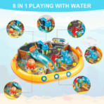 ⁦Kids Mini Water Park – Fishing & Interactive Play Set (8 in 1) لعبة مدينة الألعاب المائية للأطفال – لعبة صيد وأساليب لعب متعددة (8 في 1)⁩ - الصورة ⁦3⁩