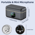 ⁦Dual Wireless Lavalier Microphone Type-C with Charging Case, Digital Display & Noise Cancellation مايكروفون لاسلكي مزدوج Type-C مع علبة شحن وشاشة رقمية – إلغاء ضوضاء وصوت احترافي⁩ - الصورة ⁦4⁩
