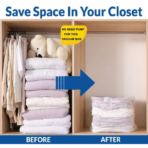 ⁦Vacuum Compression Storage Bag 80×100×32 cm كيس تخزين وضغط الملابس والمفارش بتفريغ الهواء⁩ - الصورة ⁦2⁩