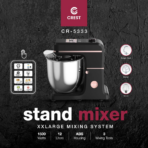 ⁦CREST Digital Touch Screen Stand Mixer 12L – 1500W | CR-5333 خلاط كهربائي ثابت كريست مع شاشة لمس رقمية 12 لتر⁩ - الصورة ⁦2⁩