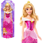 Disney Princess Aurora Fashion Doll by Mattel – Sparkling Outfit دمية الأميرة أورورا من ديزني – فستان لامع مع تاج وإكسسوارات