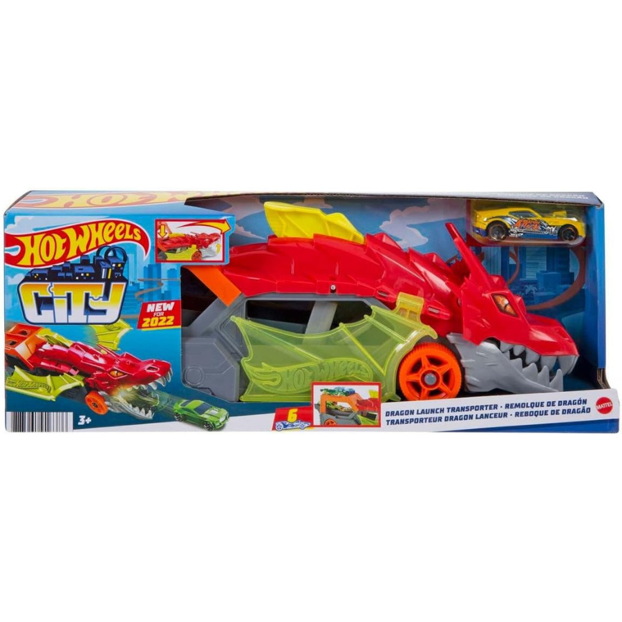 Hot Wheels City Dragon Launch Transporter هوت ويلز سيتي – ناقلة التنين القاذفة مع سيارة هوت ويلز Hot Wheels City Dragon Launch Transporter هوت ويلز سيتي – ناقلة التنين القاذفة مع سيارة هوت ويلز - الصورة 1