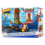 Hot Wheels City Super Twist Tire Shop Playset هوت ويلز سيتي – ورشة الإطارات الدوّارة