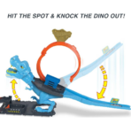 ⁦Hot Wheels City T-Rex Loop Stunt & Race Playset هوت ويلز مدينة الديناصور T-Rex – مسار سباق مع حلقة دوران عملاقة⁩ - الصورة ⁦3⁩