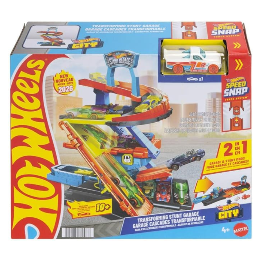 Hot Wheels City Transforming Stunt Garage Playset هوت ويلز سيتي – كراج الحركات والتحولات 2 في 1 Hot Wheels City Transforming Stunt Garage Playset هوت ويلز سيتي – كراج الحركات والتحولات 2 في 1 - الصورة 1