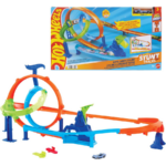 Hot Wheels Stunt Tracks Rapid Launch Cyclone Track Set هوت ويلز مسار الإعصار السريع