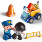 ⁦Large Police Station Building Blocks Set – Rescue Playset with Vehicles (175PCS) مركز الشرطة الكبير القابل للتركيب – مجموعة إنقاذ وشرطة مع سيارات وإكسسوارات⁩ - الصورة ⁦4⁩