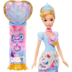 Mattel Disney Princess Jewel Reveal Cinderella Doll & Accessories with 8 Surprises دمية الأميرة سندريلا من ديزني مع صندوق مجوهرات و8 مفاجآت