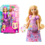 Mattel Disney Princess Rapunzel 2-in-1 Stories Fashion Doll Playset with 9 Accessories دمية الأميرة رابونزل 2 في 1 من ديزني ماتيل – أزياء وإكسسوارات