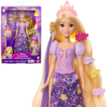 Mattel Disney Princess Rapunzel Fashion Doll with Light-Up Hair, Pascal Figure & 7 Styling Accessories دمية الأميرة رابونزل من ديزني ماتيل – شعر مضيء وإكسسوارات تصفيف