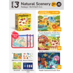⁦Mideer 3-in-1 Level Up Puzzle Natural Scenery – Level 3 MD1480 ميدير – ألغاز ارتقِ بمستوى جديد – المستوى الثالث: المناظر الطبيعية⁩ - الصورة ⁦2⁩
