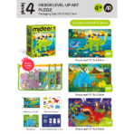 ⁦Mideer 3-in-1 Level Up Puzzle – World of Dinosaurs MD1643 ميدير – ألغاز ارتقِ بمستوى جديد – عالم الديناصورات⁩ - الصورة ⁦2⁩