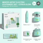 ⁦Mideer Artist Electric Stationery Set – Candy Purple / Citrus Glow MD6310 / MD6311 ميدير – مجموعة القرطاسية الفنية الكهربائية⁩ - الصورة ⁦4⁩