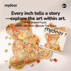⁦Mideer Artistic Teddy Bear Shaped Puzzle – 246 Pieces MD1729 ميدير – بازل فني على شكل دب⁩ - الصورة ⁦2⁩