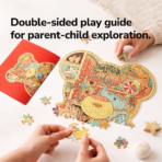 ⁦Mideer Artistic Teddy Bear Shaped Puzzle – 246 Pieces MD1729 ميدير – بازل فني على شكل دب⁩ - الصورة ⁦5⁩