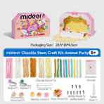 ⁦Mideer Chenille Stem Craft Kit – Animal Party MD2409 ميدير – مجموعة أشغال يدوية بالأسلاك المخملية: حفلة الحيوانات⁩ - الصورة ⁦2⁩