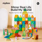 ⁦Mideer Colorful Magnetic Tiles – Family Time – 32 Pieces MD1640 ميدير – بلاطات مغناطيسية ملونة – وقت العائلة – 32 قطعة⁩ - الصورة ⁦4⁩