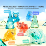 ⁦Mideer Colorful Magnetic Tiles – Wonderful Forest – 40 Pieces CT6399 ميدير – بلاطات مغناطيسية ملونة – الغابة الساحرة – 40 قطعة⁩ - الصورة ⁦4⁩