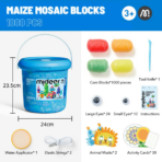 ⁦Mideer Corn Mosaic Blocks – 1000 Pieces MD2304 ميدير – مكعبات موزاييك الذرة – 1000 قطعة⁩ - الصورة ⁦2⁩