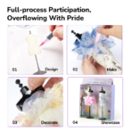 ⁦Mideer DIY Luxe Fashion Atelier Craft Kit – Multicolor MD4321 ميدير – مشغل الأزياء الفاخر DIY لتصميم الملابس⁩ - الصورة ⁦4⁩