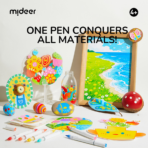 ⁦Mideer Dual-Tip Straight Liquid Acrylic Markers – 24 Colors MD2335 ميدير – أقلام أكريليك سائلة ثنائية الرأس – 24 لون⁩ - الصورة ⁦5⁩
