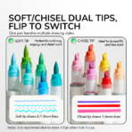 ⁦Mideer Dual-Tip Straight Liquid Acrylic Markers – 24 Colors MD2335 ميدير – أقلام أكريليك سائلة ثنائية الرأس – 24 لون⁩ - الصورة ⁦3⁩