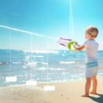 ⁦Mideer Electric Water Pistol – 400ml, USB-C (MD1633\MD1634) ميدير – مسدس مياه كهربائي⁩ - الصورة ⁦3⁩
