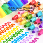 ⁦Mideer Large Fine-Tip Washable Markers – 12 Colors MD1549 ميدير – أقلام تلوين قابلة للغسل برأس رفيع – 12 لون⁩ - الصورة ⁦5⁩
