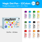 ⁦Mideer Magic Dot Marker – 12 Colors MD2364 ميدير – أقلام الرسم بالنقاط السحرية – 12 لون⁩ - الصورة ⁦2⁩