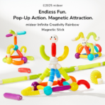⁦Mideer Magnetic Construction Sticks – 26 Pieces MD2350 ميدير – أعواد البناء المغناطيسية – 26 قطعة⁩ - الصورة ⁦2⁩
