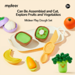 ⁦Mideer Modeling Clay Set – Fruits & Vegetables MD2365 ميدير – مجموعة معجون اللعب الفواكه والخضروات⁩ - الصورة ⁦3⁩