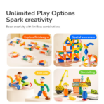 ⁦Mideer Rainbow Plus Magnetic Building Sticks – 32 Pieces MD1588 ميدير – أعواد البناء المغناطيسية رينبو بلس – 32 قطعة⁩ - الصورة ⁦4⁩