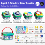 ⁦Mideer STEM Gears & Lights Set – Color Mixing & Symmetry MD1662 ميدير – مجموعة تروس وأضواء مزج الألوان والتناسق⁩ - الصورة ⁦2⁩