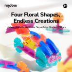 ⁦Mideer Translucent Color Snowflake Blocks – 150 Pieces MD1687 ميدير – مكعبات رقاقات الثلج الشفافة الملونة – 150 قطعة⁩ - الصورة ⁦5⁩